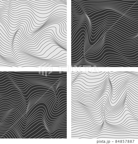 Set an abstract wavy linear texture. 84857887