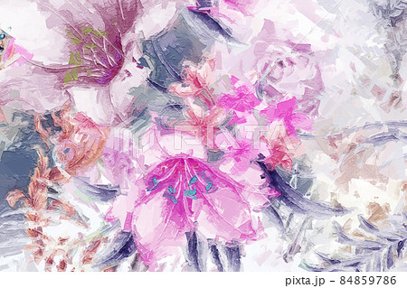 Beautiful abstract flower and bouquet illustration Beautiful abstract flower and bouquet illustration 84859786