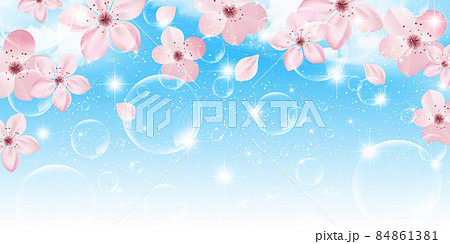 桜 春 花 背景 のイラスト素材