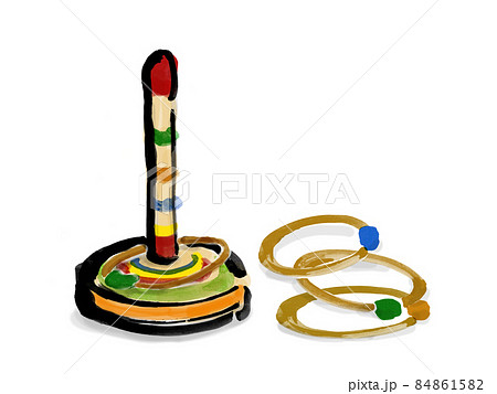 輪投げの手描きイラスト 84861582