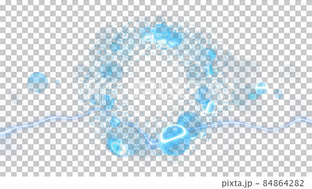 CG particles background of light balls and lines with a copy space in the center CG particles background of light balls and lines with a copy space in the center 84864282