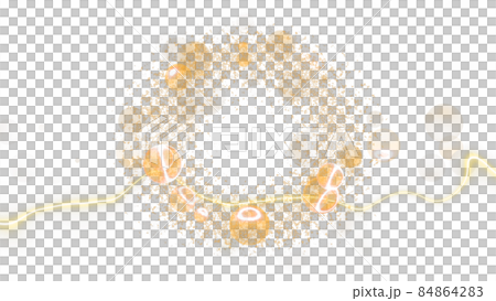 CG particles background of light balls and lines with a copy space in the center CG particles background of light balls and lines with a copy space in the center 84864283