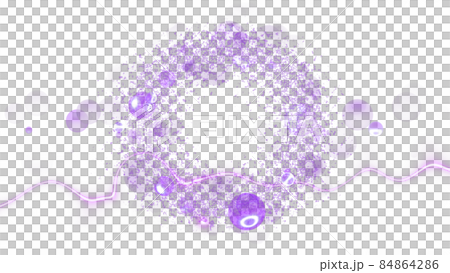 CGパーティクル 中央にコピースペースのある光の玉と線の背景 CGパーティクル 中央にコピースペースのある光の玉と線の背景 84864286