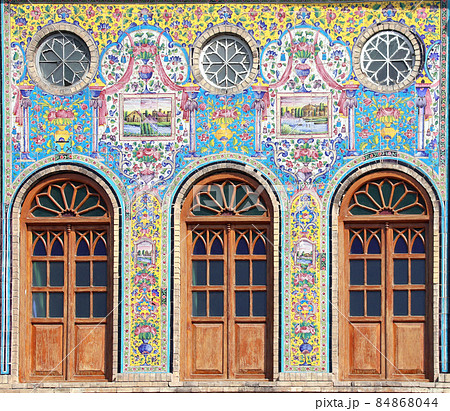 Facade of Golestan Palace (Marble Palace, Palace of Roses), royal Qajar complex inTehran, Iran Facade of Golestan Palace (Marble Palace, Palace of Roses), royal Qajar complex inTehran, Iran 84868044