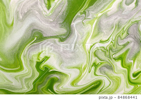 fluid art green