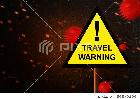 Caution sign of new variant of covid 19 omicron 84870304