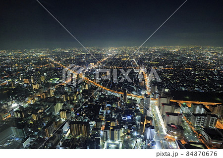 あべのハルカス展望台からの大阪の夜景 84870676