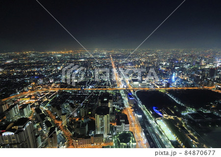 あべのハルカス展望台からの大阪の夜景 84870677