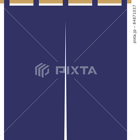 藍色の無地ののれん縦長 藍色の無地ののれん縦長 84871037