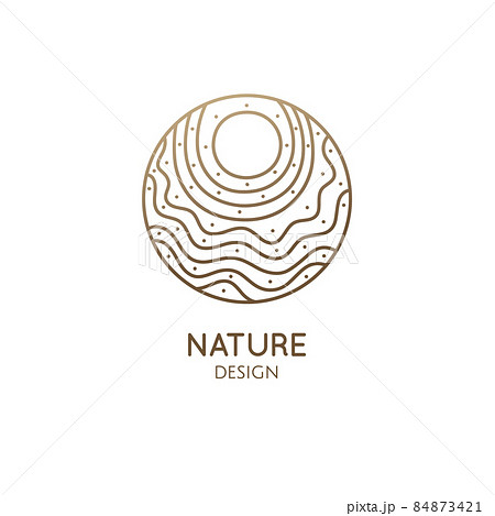 Round logo sunny sea 84873421