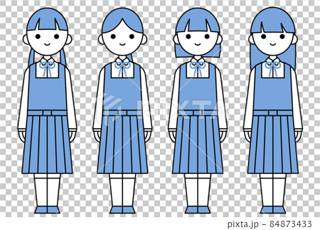 人物插畫集_高中女生 84873433