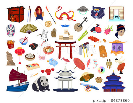 Set of Chinese Associative Illustrations 84873860