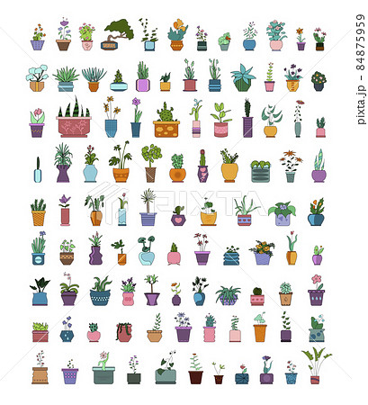 Doodles of Flowers 84875959