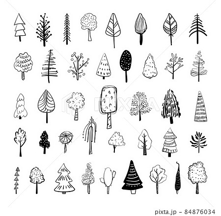 Doodle Style Trees 84876034