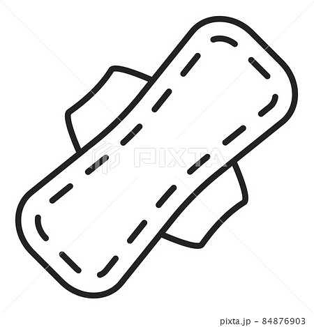 Hygiene pad icon vector isolated. Cotton care Hygiene pad icon vector isolated. Cotton care 84876903