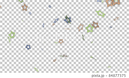 CGスター　多数の舞う星 84877375