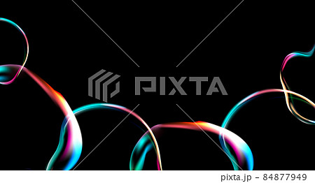 気泡　しゃぼん玉　シャボン玉	 84877949