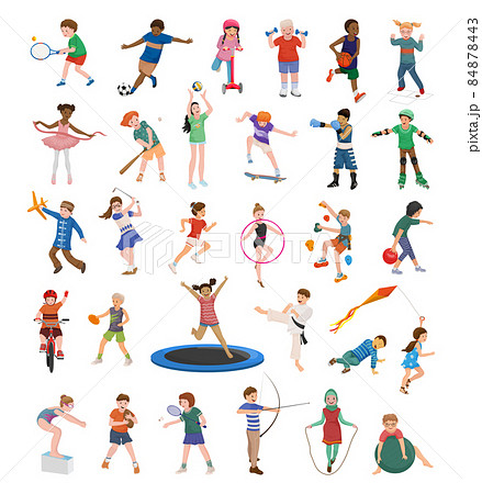 Kids Doing Sports 84878443