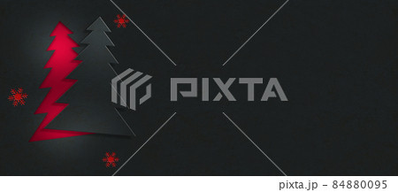 red cutted fir tree decoration 84880095