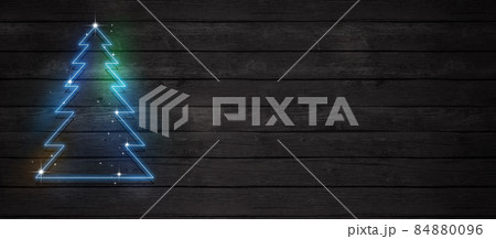 christmas blue lights tree illumination 84880096