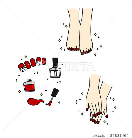 ネイル イラスト セットのイラスト素材