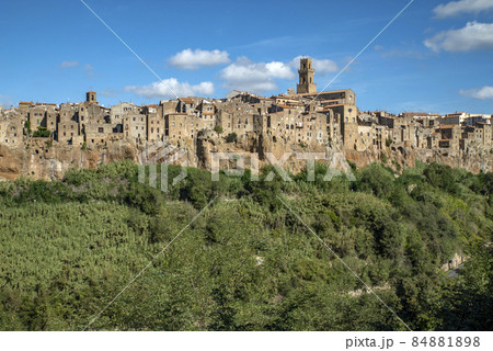 Amazing Landscape View of Italian Town Pitigliano, Tuscan Amazing Landscape View of Italian Town Pitigliano, Tuscan 84881898