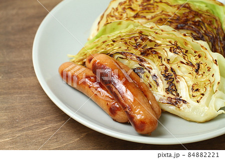 焼き野菜、キャベツとウィンナー 焼き野菜、キャベツとウィンナー 84882221