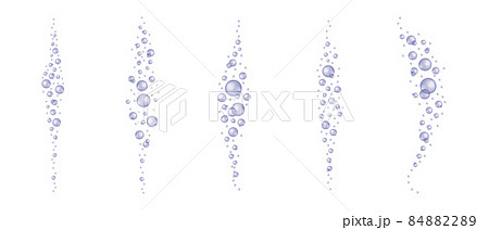 Purple underwater oxygen bubbles set. Soap or cleanser foam, bath sud, fizzy carbonated drink effect. Trendy very peri color. Vector realistic illustration Purple underwater oxygen bubbles set. Soap or cleanser foam, bath sud, fizzy carbonated drink effect. Trendy very peri color. Vector realistic illustration 84882289