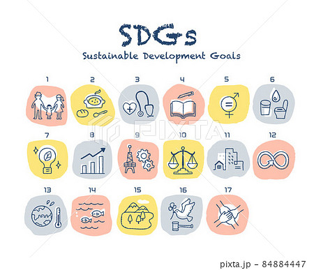 SDGs 17の目標アイコンセット SDGs 17の目標アイコンセット 84884447