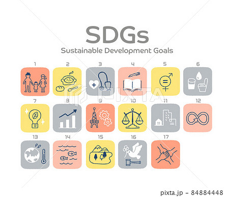 SDGs 　17の目標アイコンセット 84884448
