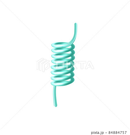 Spring mechanism detail, realistic vector illustration illustration isolated. Spring mechanism detail, realistic vector illustration illustration isolated. 84884757