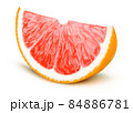 Grapefruit fruit slice isolated on white background 84886781