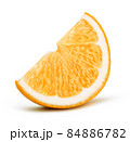 Orange fruit slice isolated on white background 84886782