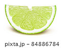 Lime fruit slice isolated on white background 84886784