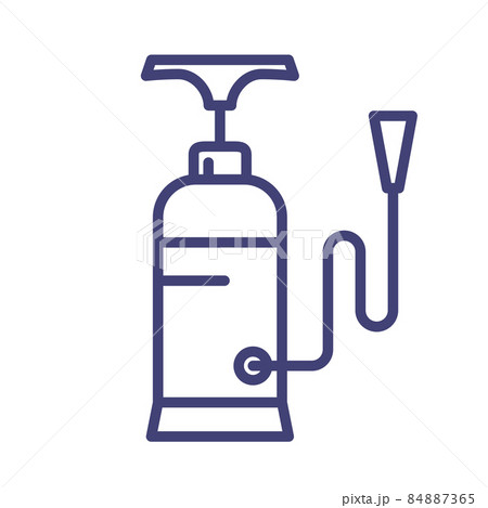 Disinfection service sprayer, insect extermination, poison balloon with handle, treatment equipment, vector 84887365
