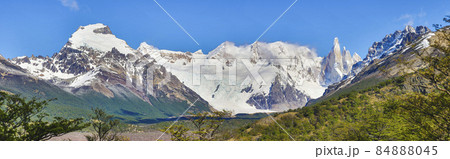 Panoramic picture of Cerro Torre mountain in Patagonia Panoramic picture of Cerro Torre mountain in Patagonia 84888045