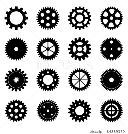 Set of gear wheels, vector illustration Set of gear wheels, vector illustration 84889370