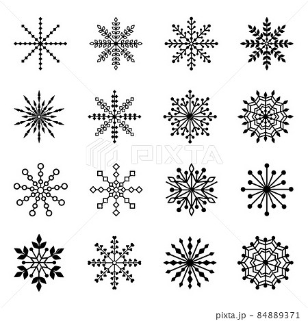 Set of snowflakes, vector illustration Set of snowflakes, vector illustration 84889371