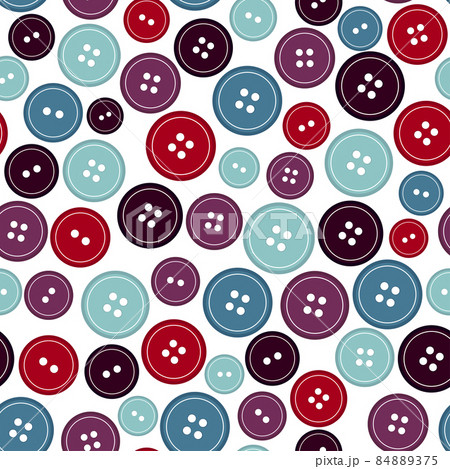 Seamless pattern with sewing buttons, vector illustration 84889375