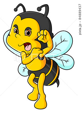 The strongest bee is ready to fight and angry 84889437