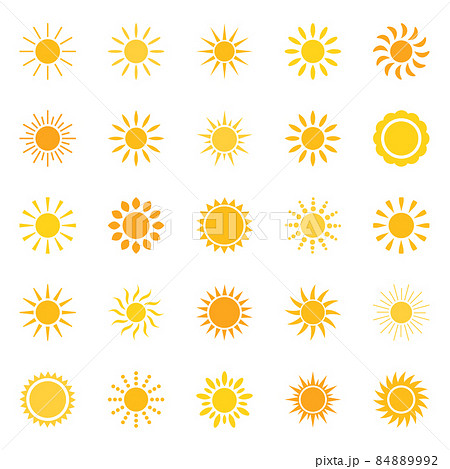 Set of icons sun, vector illustration 84889992