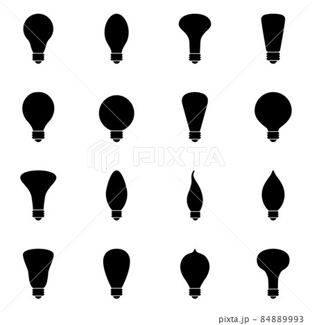 Set of bulb icons, vector illustration 84889993