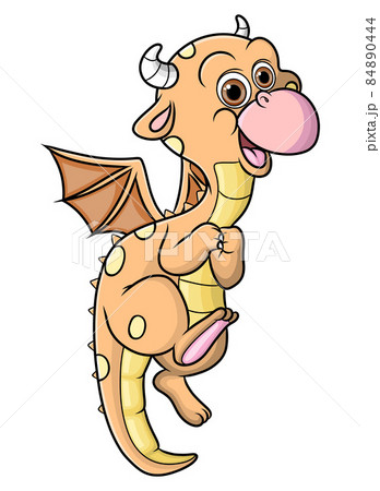 The little dragon with the small horn is flaying The little dragon with the small horn is flaying 84890444