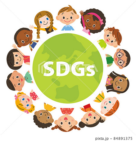 SDGs イメージ　地球と人々 84891375