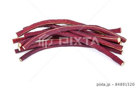 purple yardlong bean isolated on white background 84891520