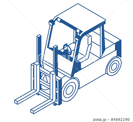 Drawing Forklift On A White Background Stock Photo Picture And Royalty  Free Image Image 38768788