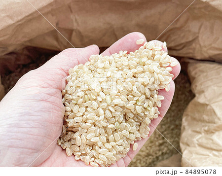 体に良い玄米　手のひらの玄米 84895078