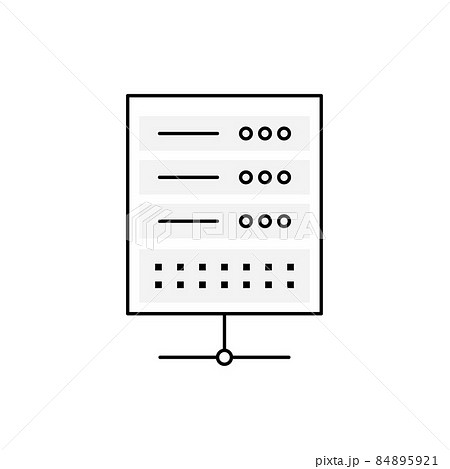 コンピュータサーバーのイラスト サーバーラックのイラスト素材