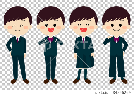 制服を着てポーズしている学生 制服を着てポーズしている学生 84896269