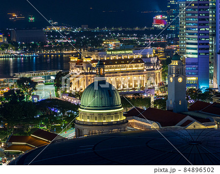 【シンガポール】シンガポール中心街　夜景 84896502